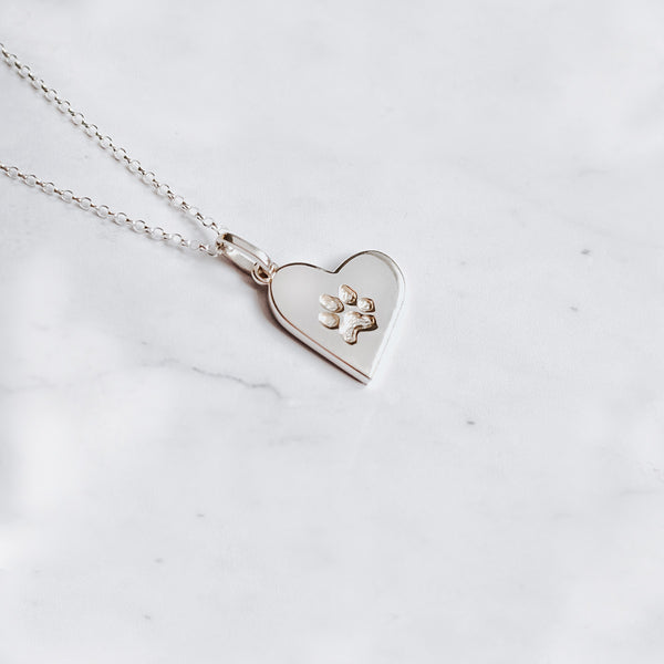 Classice Sterling silver paw print charm jewellery