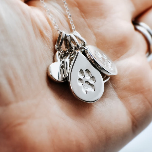 Paw Print Necklace Sterling Silver Paw Print Necklace Tiny Pawprint Necklace  Cat Dog Lovers Jewelry Pet Memorial Necklace Pet Jewelry - Etsy